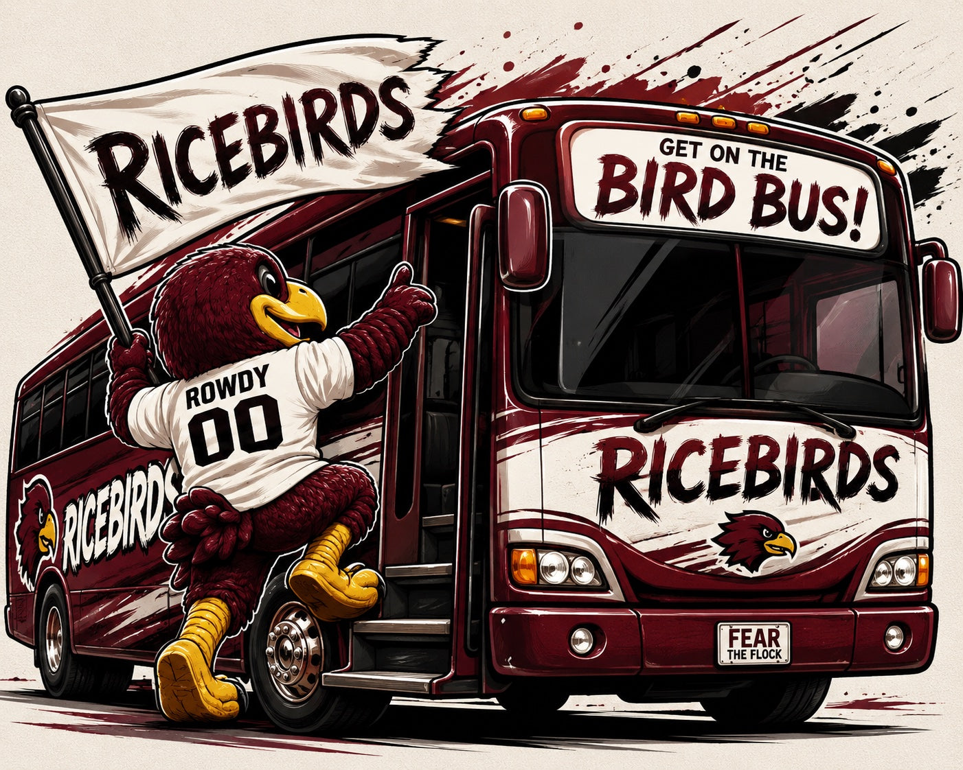 Get on the BIRD BUS T shirt